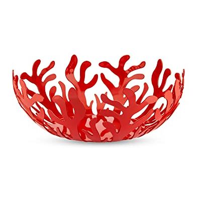 Alessi ESI01/29 R Mediterraneo fruithouder roestvrij staal epoxy gelakt rood Ø 29 cm Alessi ESI01/29 R Mediterraneo fruithouder roestvrij staal epoxy gelakt rood Ø 29 cm