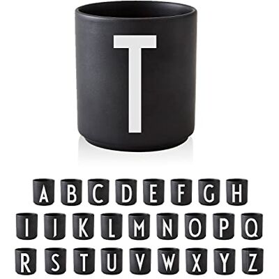 Design Letters Zwarte koffiemok (A-Z) Stijlvolle premium porseleinen koffiecups Gebruik de koffiemok als cappuccinokop Perfect cadeau voor dames, heren Verjaardagscadeau 250 ml Design Letters Zwarte koffiemok (A-Z) Stijlvolle premium porseleinen koffiecups Gebruik de koffiemok als cappuccinokop Perfect cadeau voor dames, heren Verjaardagscadeau 250 ml