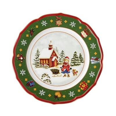 Hutschenreuther Happy Wintertime H. Wintertime Green dinerbord 22 cm Hutschenreuther Happy Wintertime H. Wintertime Green dinerbord 22 cm