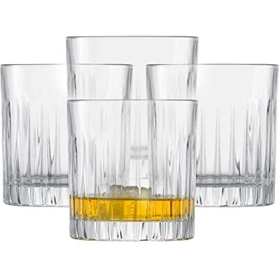 Schott Zwiesel Stage 121879 Whiskyglazen, set van 4, recht kristal met reliëf, vaatwasmachinebestendig Schott Zwiesel Stage 121879 Whiskyglazen, set van 4, recht kristal met reliëf, vaatwasmachinebestendig