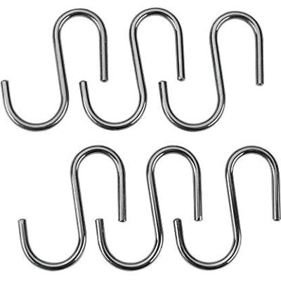 Metaltex , 6 x Lonardo haken van verchroomd metaal Metaltex , 6 x Lonardo haken van verchroomd metaal