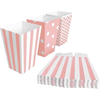 BangShou 60 Stuks Popcorn Zakjes Snoepbakje Popcorn voor Popcorn Krakelingsticks en Candybars (Roze) BangShou 60 Stuks Popcorn Zakjes Snoepbakje Popcorn voor Popcorn Krakelingsticks en Candybars (Roze)