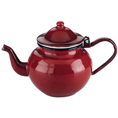 IBILI 910370 theepot van geëmailleerd staal, 0,75 l, rood IBILI 910370 theepot van geëmailleerd staal, 0,75 l, rood
