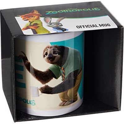 Disney Zootropolis MG23918 Chill Dude mok keramiek, meerkleurig, 7,9 x 11 x 9,3 cm Disney Zootropolis MG23918 Chill Dude mok keramiek, meerkleurig, 7,9 x 11 x 9,3 cm