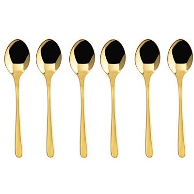 Sambonet Knop PVD 6 Cucchiaini Moka Oro Lucido Sambonet Knop PVD 6 Cucchiaini Moka Oro Lucido