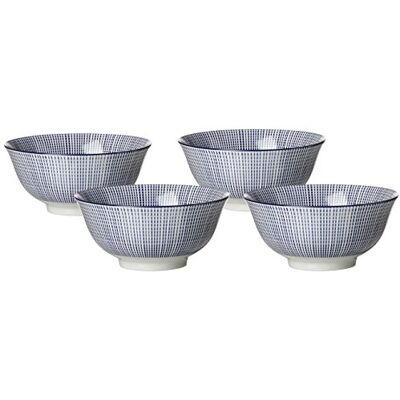 Ritzenhoff & Breker Kommenset voor Royal Makoto, 4-delig, diameter 15,5 cm, 650 ml, porselein, blauw/wit Ritzenhoff & Breker Kommenset voor Royal Makoto, 4-delig, diameter 15,5 cm, 650 ml, porselein, blauw/wit