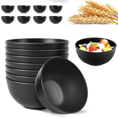 PISTISJACK 8 mueslikommen, 700 ml, slakommen, fruitkommen, mengkommen, soepkommen, onbreekbare slakommen van kunststof voor soep, muesli, ramen, salade, buffet, snacks PISTISJACK 8 mueslikommen, 700 ml, slakommen, fruitkommen, mengkommen, soepkommen, onbreekbare slakommen van kunststof voor soep, muesli, ramen, salade, buffet, snacks