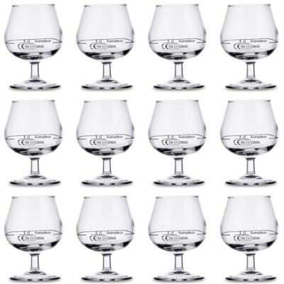 Arcoroc Set van 12 cognacglazen van glas 15 cl, merk van 3 cl Arcoroc Set van 12 cognacglazen van glas 15 cl, merk van 3 cl