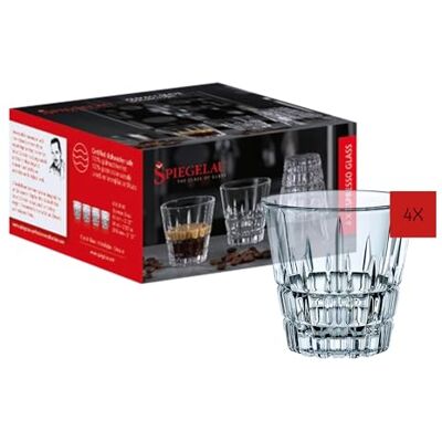 Spiegelau & Nachtmann Perfect Espresso Glass S, kristalglas, kristalhelder, 4 stuks (1 stuk), 4 stuks Spiegelau & Nachtmann Perfect Espresso Glass S, kristalglas, kristalhelder, 4 stuks (1 stuk), 4 stuks