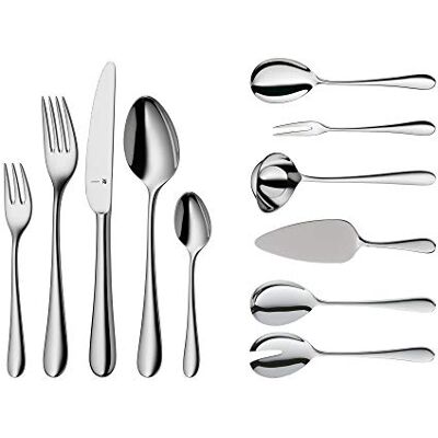 WMF 1140006341 Merit Cromargan protect bestekset, roestvrij staal, zilverkleurig, 49 x 39 x 10 cm, 66 stuks WMF 1140006341 Merit Cromargan protect bestekset, roestvrij staal, zilverkleurig, 49 x 39 x 10 cm, 66 stuks