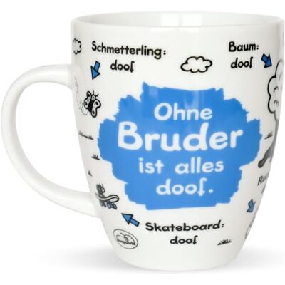 Sheepworld 45140 porseleinen mok 45 cl Ohne Bruder ist alles doof Sheepworld 45140 porseleinen mok 45 cl Ohne Bruder ist alles doof