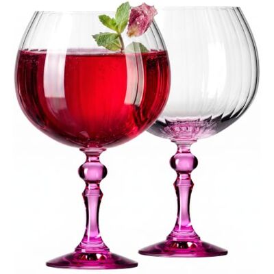Krosno Bubble Celebration Moments Gin Glazen 660 ml met roze voet, set van 2 voor Gin Tonic, Aperol Spritz en Cocktails Loodvrij Vaatwasmachinebestendig Bubble Celebration Moments Krosno Bubble Celebration Moments Gin Glazen 660 ml met roze voet, set van 2 voor Gin Tonic, Aperol Spritz en Cocktails Loodvrij Vaatwasmachinebestendig Bubble Celebration Moments