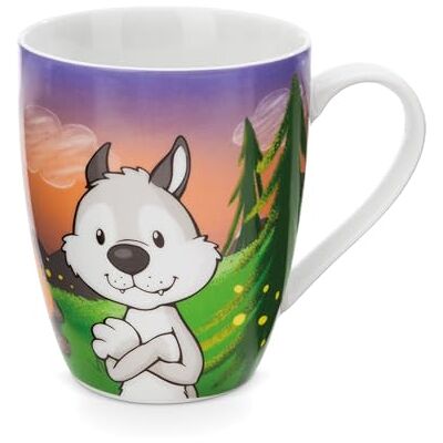 NICI Winny Wolf Mok & Jojo Gestreepte Eekhoorn 310 ml Kleurrijk Porselein Mok Theekop Koffiemok Porseleinen Mok met Handvat voor Koude en Warme Dranken Geweldig cadeau-idee NICI Winny Wolf Mok & Jojo Gestreepte Eekhoorn 310 ml Kleurrijk Porselein Mok Theekop Koffiemok Porseleinen Mok met Handvat voor Koude en Warme Dranken Geweldig cadeau-idee