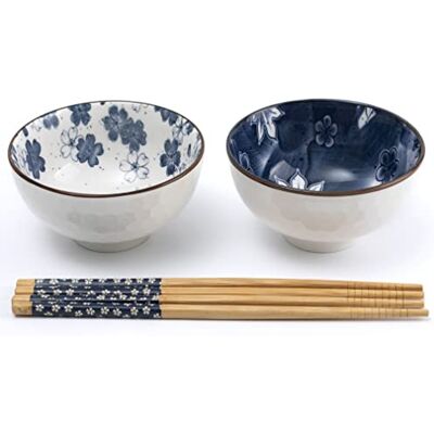 lachineuse Set van 2 Chinese kommen met blauw bloemenmotief ø 11 cm Rijstkommen, Ontbijt, Aperitief & Soep 2 Paar Stokbrood Aziatische Japanse Aziatische Kom Cadeau Japans Servies lachineuse Set van 2 Chinese kommen met blauw bloemenmotief ø 11 cm Rijstkommen, Ontbijt, Aperitief & Soep 2 Paar Stokbrood Aziatische Japanse Aziatische Kom Cadeau Japans Servies