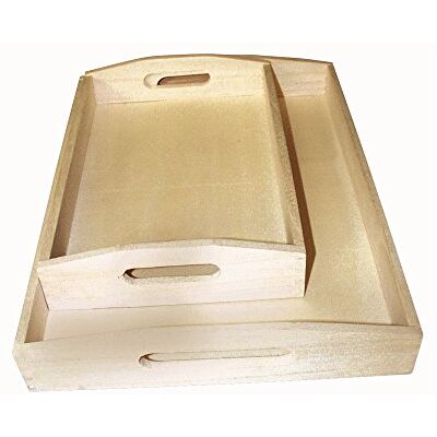Rayher houten dienblad set 100% FSC, decoratieve tablet 2 maten, bruin, 6208400 Rayher houten dienblad set 100% FSC, decoratieve tablet 2 maten, bruin, 6208400
