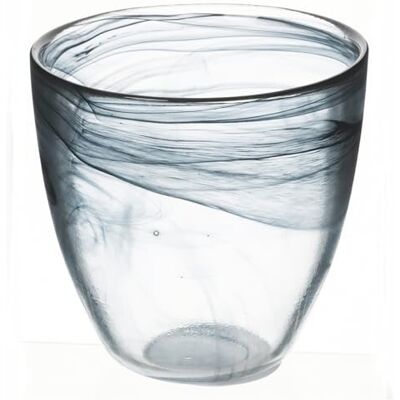 Tivoli 6 x 280 ml glazen glazen bolle waterglazen met kleurverloop zwart albast Tivoli 6 x 280 ml glazen glazen bolle waterglazen met kleurverloop zwart albast