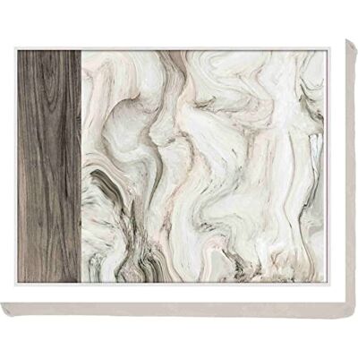 Creative C000317 Dienblad met kussen, wit marmer en hout, 44 x 34 cm, wit/grijs Creative C000317 Dienblad met kussen, wit marmer en hout, 44 x 34 cm, wit/grijs