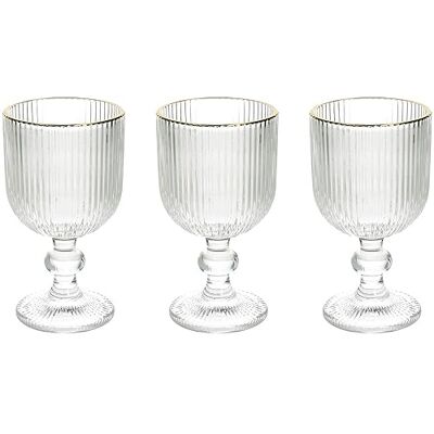 Tognana Eclipse Set van 3 steelglazen, 260 cc, helder glas Tognana Eclipse Set van 3 steelglazen, 260 cc, helder glas