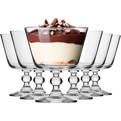 Krosno IJsbekers 6 stuks, 480 ml, collectie Krista Dessertschaal, crèmes, gelei, fruit, steelglazen, elegant glaswerk, loodvrij kristal, vaatwasmachinebestendig Krosno IJsbekers 6 stuks, 480 ml, collectie Krista Dessertschaal, crèmes, gelei, fruit, steelglazen, elegant glaswerk, loodvrij kristal, vaatwasmachinebestendig