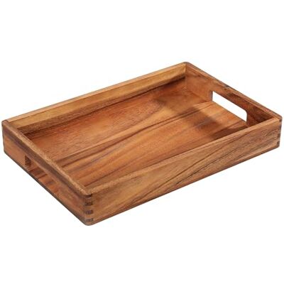 Zassenhaus Dienblad van acaciahout, dienblad met handgrepen, ontbijtdienblad, decoratief houten dienblad, dienblad, hardhout uit duurzame bronnen, 42 × 28 × 6 Zassenhaus Dienblad van acaciahout, dienblad met handgrepen, ontbijtdienblad, decoratief houten dienblad, dienblad, hardhout uit duurzame bronnen, 42 × 28 × 6