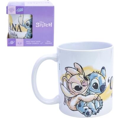 CARTOON Disney Stitch en Angel keramische mok model mok ontbijtkom 325 ml voor kinderen CARTOON Disney Stitch en Angel keramische mok model mok ontbijtkom 325 ml voor kinderen