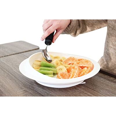 KMINA Bord met zuignap voor volwassenen (x1 stuk), ergonomisch en BPA-vrij, antislip, kantelbestendig, gehandicapten, maaltijden van Parkinson KMINA Bord met zuignap voor volwassenen (x1 stuk), ergonomisch en BPA-vrij, antislip, kantelbestendig, gehandicapten, maaltijden van Parkinson
