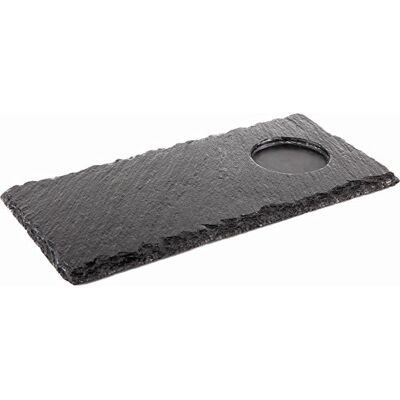 APS 986 leisteenplaat met 1 gat (diameter 6 cm) en antislip voeten 25 x 12 x 0,6 / 0,9 cm APS 986 leisteenplaat met 1 gat (diameter 6 cm) en antislip voeten 25 x 12 x 0,6 / 0,9 cm