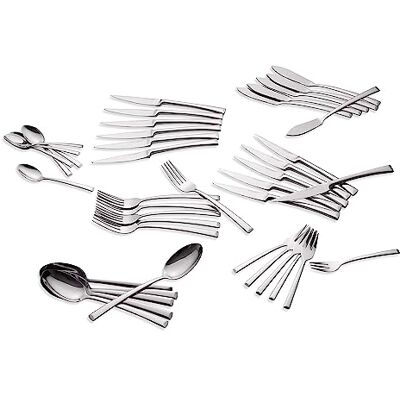 ECHTWERK EW-BS-0520 Avelino bestekset voor maximaal 6 personen, 42-delig, roestvrij staal, zilver, 24,5 x 34,5 x 6,5 x 6,5 cm ECHTWERK EW-BS-0520 Avelino bestekset voor maximaal 6 personen, 42-delig, roestvrij staal, zilver, 24,5 x 34,5 x 6,5 x 6,5 cm
