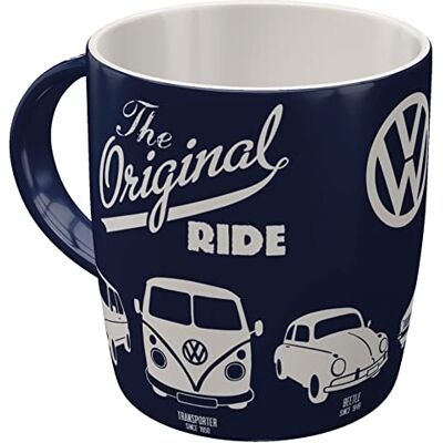 ART VW The Original Ride Retro koffiemok cadeau-idee voor Volkswagen bus, officieel gelicentieerd product (OLP), keramische mok, vintage design ART VW The Original Ride Retro koffiemok cadeau-idee voor Volkswagen bus, officieel gelicentieerd product (OLP), keramische mok, vintage design