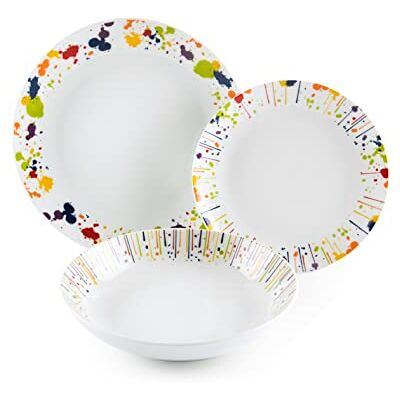 Excelsa Dripping Servies 18-delig porseleinen servies Excelsa Dripping Servies 18-delig porseleinen servies