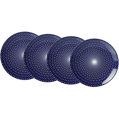 Ritzenhoff & Breker Reiko Cake and Breakfast Set Royal borden, 4 stuks, 21,5 cm diameter, porselein, blauw/wit Ritzenhoff & Breker Reiko Cake and Breakfast Set Royal borden, 4 stuks, 21,5 cm diameter, porselein, blauw/wit