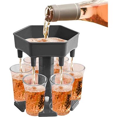 Alihoo Set van 6 Six Ways borrelglazen dispensers met slogan met 6 siliconen doppen (transparant) Alihoo Set van 6 Six Ways borrelglazen dispensers met slogan met 6 siliconen doppen (transparant)
