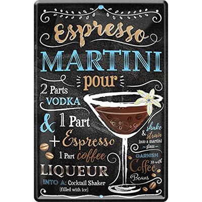744 Metalen bord voor Martini espressobar, 20 x 30 cm 744 Metalen bord voor Martini espressobar, 20 x 30 cm