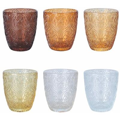 Tivoli Set van 6 waterglazen 300 ml granaatappel chocolade Tivoli Set van 6 waterglazen 300 ml granaatappel chocolade