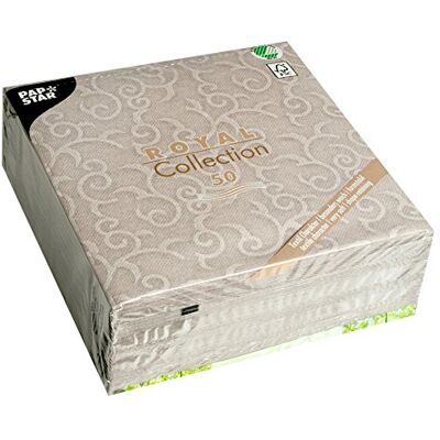 PAPSTAR , #84889 servetten "Royal Collection", 40 x 40 cm, 40 x 40 cm, grijs, "Casali PAPSTAR , #84889 servetten "Royal Collection", 40 x 40 cm, 40 x 40 cm, grijs, "Casali