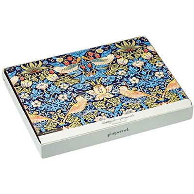 Pimpernel Portmeirion Home & Gifts set van 6 blauwe Strawberry Thief placemats 30,5 x 23 cm Pimpernel Portmeirion Home & Gifts set van 6 blauwe Strawberry Thief placemats 30,5 x 23 cm