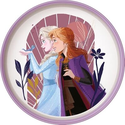 STOR Tataway Disney Frozen Elsa Anna dinerbord voor meisjes, kunststof, wit, lila, met antislip onderkant STOR Tataway Disney Frozen Elsa Anna dinerbord voor meisjes, kunststof, wit, lila, met antislip onderkant