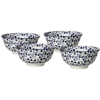 Ritzenhoff & Breker Kommenset voor Royal Sakura, 4-delig, diameter 15,5 cm, 650 ml, porselein, blauw/wit Ritzenhoff & Breker Kommenset voor Royal Sakura, 4-delig, diameter 15,5 cm, 650 ml, porselein, blauw/wit
