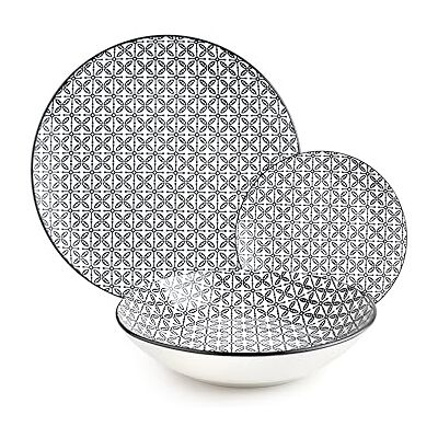 IBILI 12-delig tafelservies Bavaria, porseleinen borden voor 4 personen IBILI 12-delig tafelservies Bavaria, porseleinen borden voor 4 personen