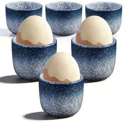 BAIFULAI Set van 6 eierdopjes van porselein, hoogte 4,8 cm, diameter 5 cm, glazuurproces in de oven, glad en braamvrij, vaatwasmachinebestendig en in geschenkdoos, eierdopje voor BAIFULAI Set van 6 eierdopjes van porselein, hoogte 4,8 cm, diameter 5 cm, glazuurproces in de oven, glad en braamvrij, vaatwasmachinebestendig en in geschenkdoos, eierdopje voor
