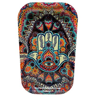 TPLF Handrollade van Fatma Fatima Khomsa Khamsa 27 cm x 16 cm van robuust metaal. Grijs grijs geluksbrenger Rolling tray. Groot model voor meer gemak, zeer praktisch en zeer robuust TPLF Handrollade van Fatma Fatima Khomsa Khamsa 27 cm x 16 cm van robuust metaal. Grijs grijs geluksbrenger Rolling tray. Groot model voor meer gemak, zeer praktisch en zeer robuust