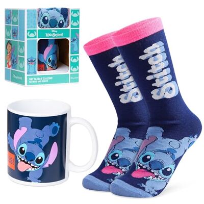 Disney Stitch mok en kuitsokken cadeauset voor vrouwen tieners schattige keramische mok 312 ml zachte sokken cadeau voor haar (marineblauw) Disney Stitch mok en kuitsokken cadeauset voor vrouwen tieners schattige keramische mok 312 ml zachte sokken cadeau voor haar (marineblauw)