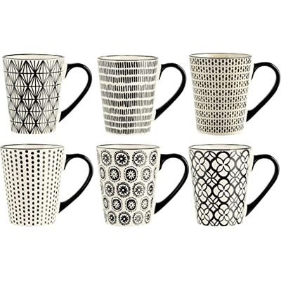 H&H Set van 6 Vhera stoneware mokken 350 cc H&H Set van 6 Vhera stoneware mokken 350 cc