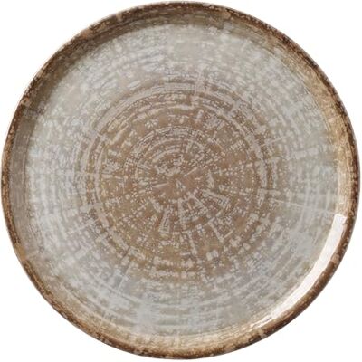 HENDI Pizzabord van porselein, motief: natuursteentinten, vaatwasser- en magnetronbestendig, diameter 310 mm, bruin/grijs HENDI Pizzabord van porselein, motief: natuursteentinten, vaatwasser- en magnetronbestendig, diameter 310 mm, bruin/grijs