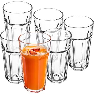 KADAX Set van 6 grote glazen 635 ml, water, sap, cocktails, koolzuurhoudende dranken KADAX Set van 6 grote glazen 635 ml, water, sap, cocktails, koolzuurhoudende dranken
