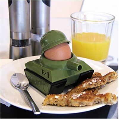 Paladone Egg-Splode eierdopje en toastsnijder van kunststof, 2 stuks Paladone Egg-Splode eierdopje en toastsnijder van kunststof, 2 stuks