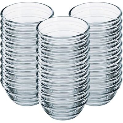 GRÄWE Set van 30 kleine glazen kommen, diameter 6 cm, 40 ml, voor jam, mini-sauskom GRÄWE Set van 30 kleine glazen kommen, diameter 6 cm, 40 ml, voor jam, mini-sauskom