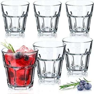 KADAX Amelie Drinkglazen, set van 6 stuks, lang, vaatwasmachinebestendig, van neutraal glas, calciumglas, stapelbaar, cocktailglazen, waterglazen, koffieglazen, theeglazen, 230 ml KADAX Amelie Drinkglazen, set van 6 stuks, lang, vaatwasmachinebestendig, van neutraal glas, calciumglas, stapelbaar, cocktailglazen, waterglazen, koffieglazen, theeglazen, 230 ml