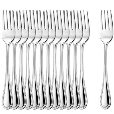 com-four ® 12 x taartvork van roestvrij staal, elegant bestek com-four ® 12 x taartvork van roestvrij staal, elegant bestek