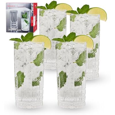 Spiegelau & Nachtmann Longdrink Glass S/4 281 91 Perfect Serve Collection Lot de 4 verres transparents Spiegelau & Nachtmann Longdrink Glass S/4 281 91 Perfect Serve Collection Lot de 4 verres transparents